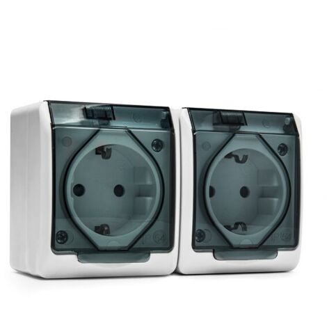 PRISE DE COURANT DOUBLE SURFACE ÉTANCHE IP54 - 16 A