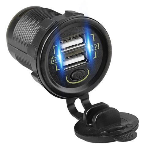 Prise de courant double USB 36 V 48 V 60 V 72 V 100 V avec interrupteur marche/arrêt