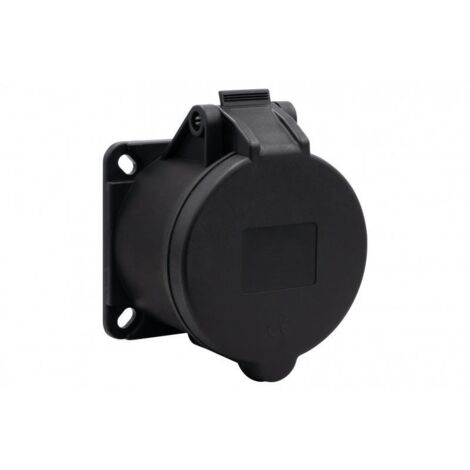 Prise de courant droite 32A/5P 380V-415V /FE/ IP44 noire F7.0170