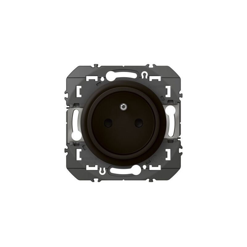 Prise de courant easyréno 2P+T faible profondeur dooxie 16A finition noir mat Legrand LEG600528