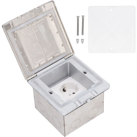 Prise de courant encastrée au sol, étanche et ignifugée, avec port pour câble réseau, norme européenne AC250V