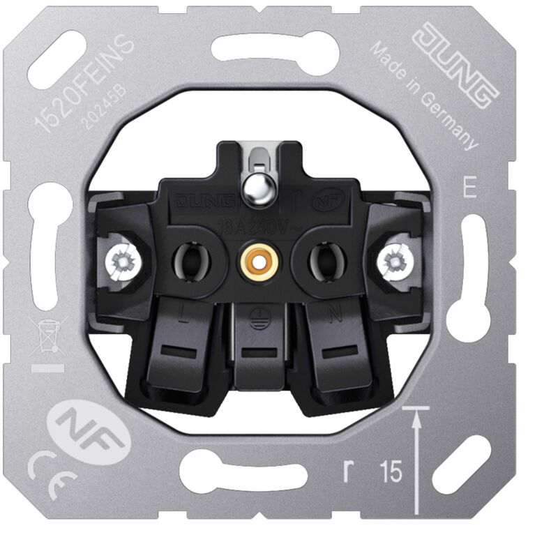 Prise de courant - franco / belge - ls - a griffes Jung 1520feins