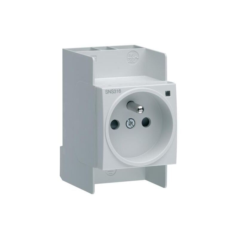 Prise de courant modulaire 16A 2P+T avec voyant version SanVis (fr) Hager SNS316