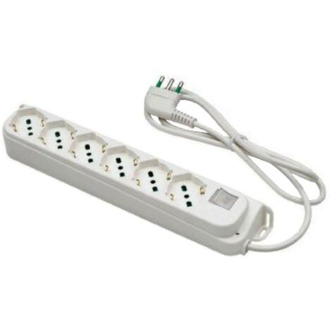 Prise de courant multiple Fanton 16A et 6 prises bivalentes/schuko 40430