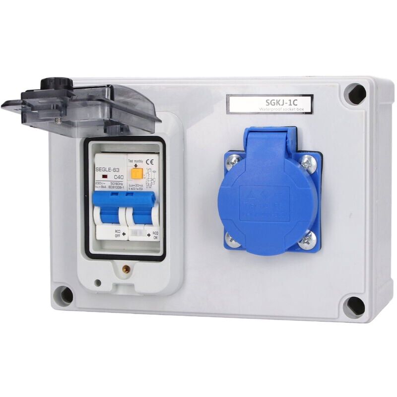 Prise de courant murale bote de prise électrique norme allemande 200250V avec 230V 40A 1P + N RCD