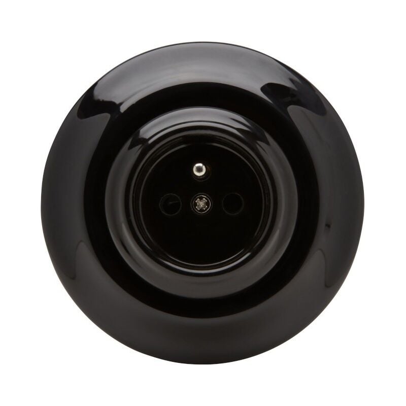 Prise de courant rétro porcelaine noire - Girard-Sudron - Rétro Charm