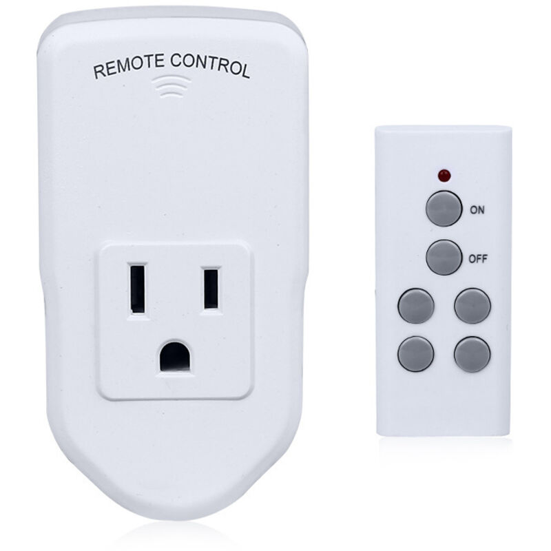 Prise de courant sans fil avec télécommande, adaptée aux lampes, ventilateurs, guirlandes lumineuses, petits appareils électroménagers, longue