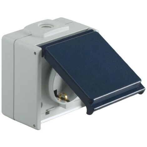 Prise de courant Schuko IP54 1 compartiment de 250 V AC 50 Hz 10/16 A avec rabat 2714820
