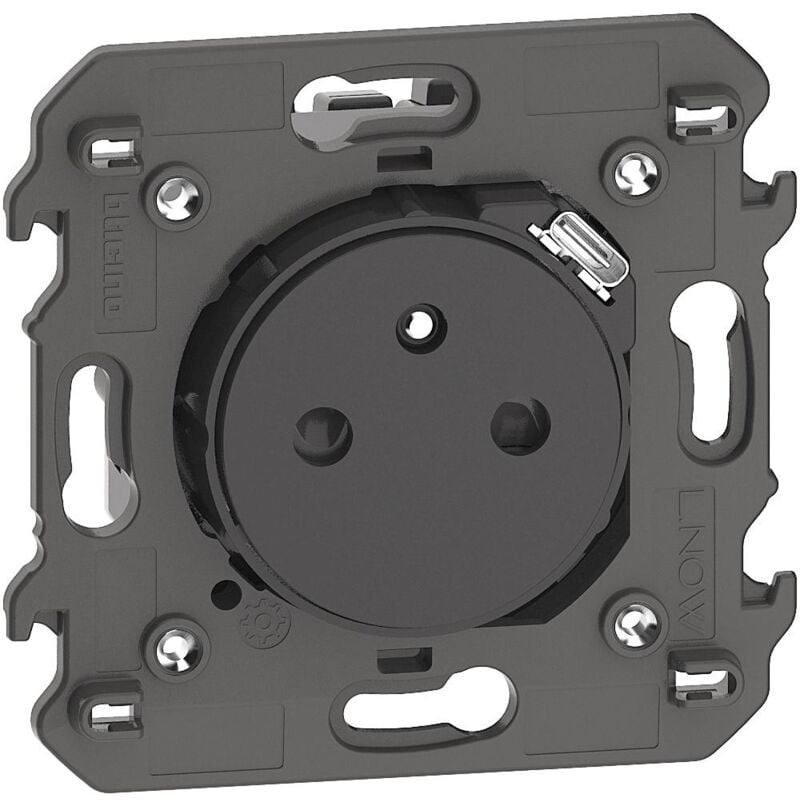 Living Now prise 2P+T fr surface usb type c noir bticino BTKG4142USB