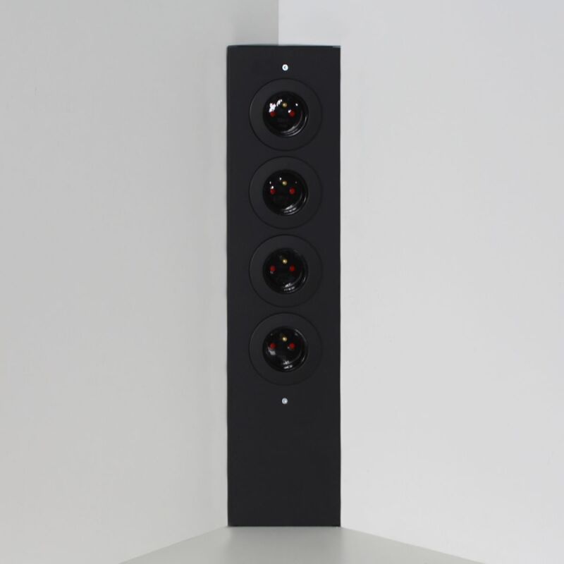 Prise cuisine esquina - Multiprise 4 prises Soft Touch noir