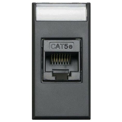 Prise de Données Ave Tekla RJ45 CAT.5E UTP couleur noire 1 module 445027C5E