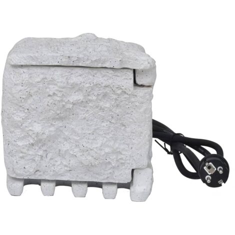 vidaXL Borne Jardin Électrique 2 Prises avec Lampe Bloc Prises Extérieures