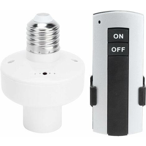 Prise de Lumière de Télécommande, Support de Base D'ampoule de Douille de Lampe E27 avec Accessoire de Télécommande pour la Chambre à Coucher 220V