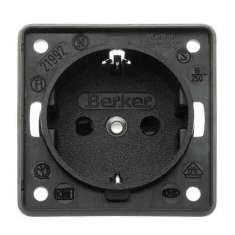 Prise de panneau Schuko série "Integro" 250V IP44 anthracite