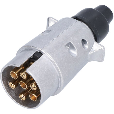 Prise de remorque électrique 7 broches, interface camion, câble d'alimentation pour camping-car, prise étanche 12VDC argentée pour véhicules européens