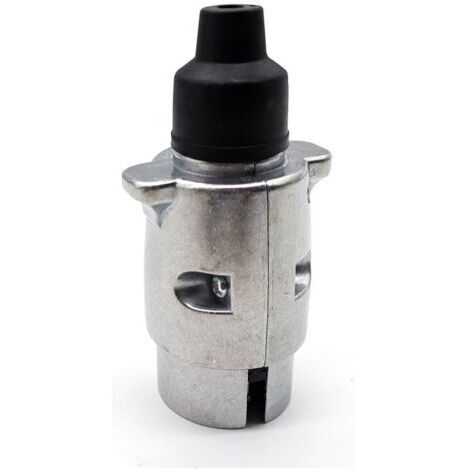 Prise de remorque mâle 7 Broches métal, Prise attelage 7 Broches Metal,connecteur Electrique 7 Broches Etanche pour remorque,12V fiche remorque 7 Broches métal
