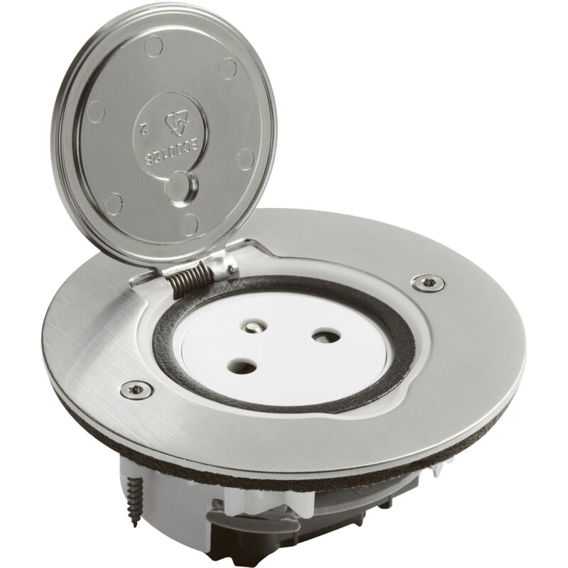 Prise de sol ronde surface 2P+T 16A blanche Legrand 089770