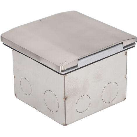 Prise de Sol Cachée en Alliage de Zinc Étanche, Type Ouvert, Argent 250V AC