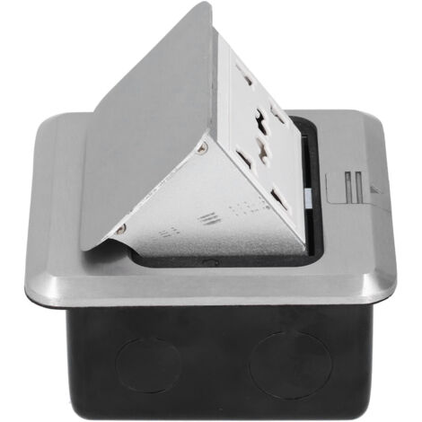 Prise de Sol Encastrée 6 Trou en Alliage d'Aluminium avec Amortissement 13A 250V AC