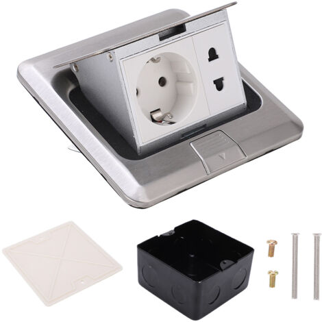 Prise de sol étanche 16A, 2 ports, étanchéité, sensation Simple, utilisation, sécurité, rebond argenté Durable, 250V