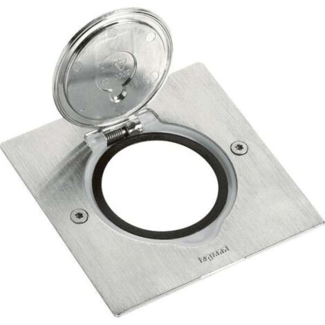 Prise de sol ronde en inox brossé