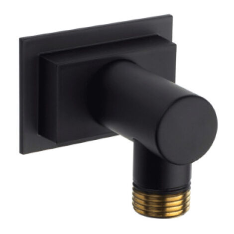 Prise d'eau murale en laiton avec plaque murale noir mat BLACK & WHITE - BOSSINI V00267073