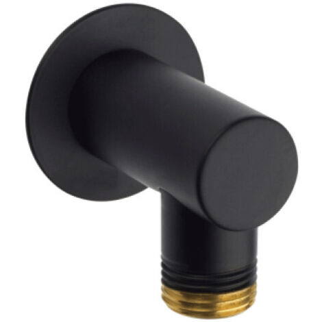 Prise d'eau murale Slim en laiton avec plaque murale noir mat BLACK & WHITE - BOSSINI V00235073