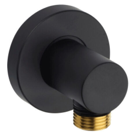 Prise d'eau murale Zen en laiton avec plaque murale noir mat BLACK & WHITE - BOSSINI V00228073