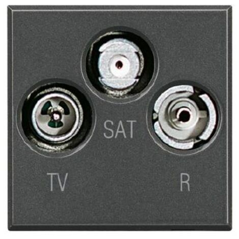 Prise dérivée TV/RD/SAT couleur anthracite B-Ticino Axolute modèle HS4210D