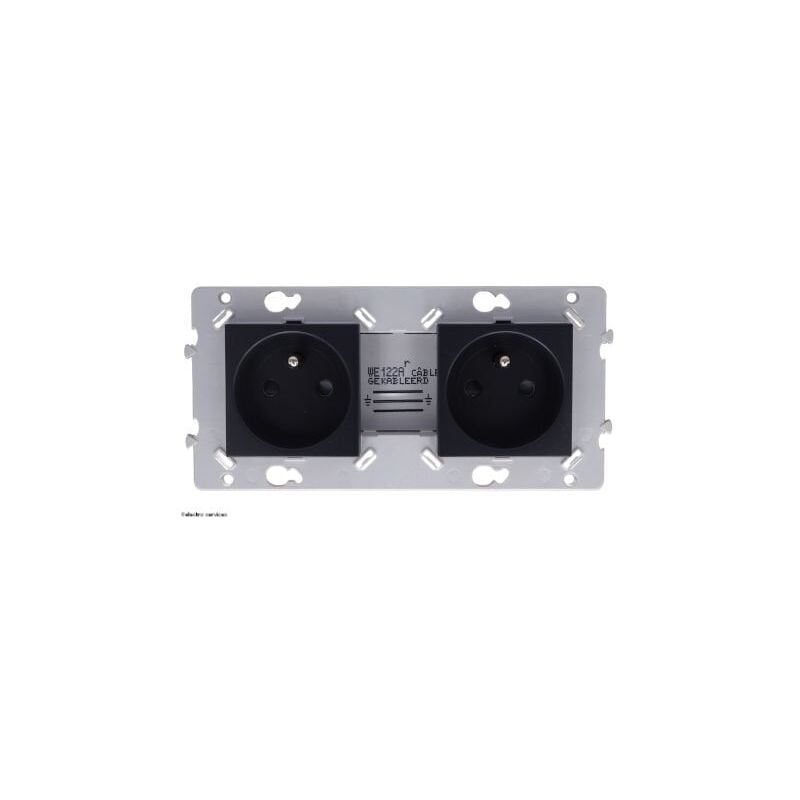 Hager - Prise de courant double 2P+T Essensya Finition: Anthracite