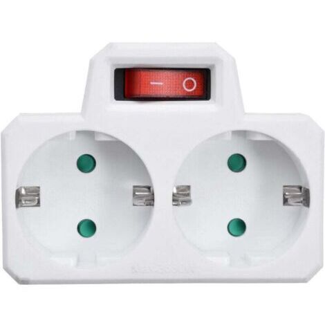Prise double 440 V 16 A avec interrupteur - Adaptateur secteur standard UE avec interrupteur