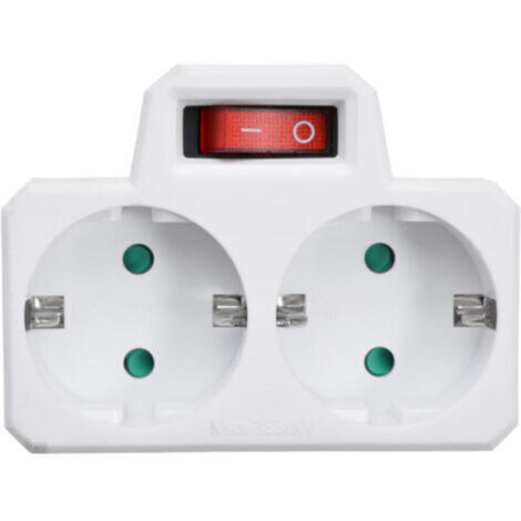Prise double 440 V 16 A avec interrupteur - Adaptateur secteur standard UE avec interrupteur