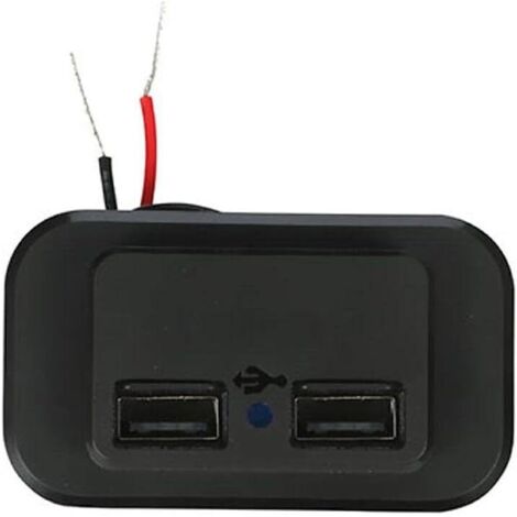 Prise Double Chargeur USB, 12V-24V 3.1A Panneau de Commande du Chargeur de Voiture Prise de Charge Etanche pour Voiture Camion Moto Marine Camping-car SUV