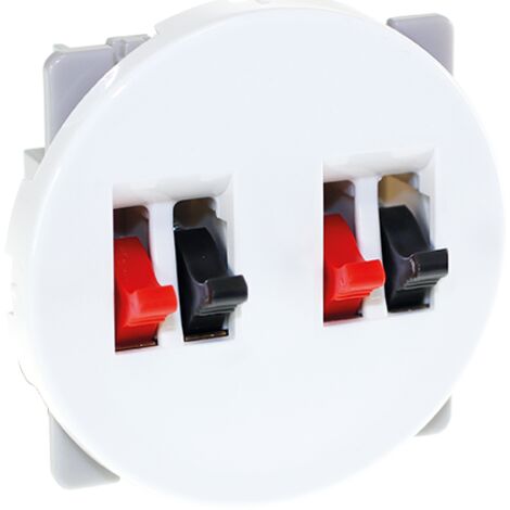 Prise double haut-parleur - COMETE Blanc