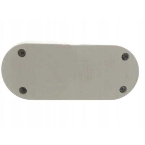 Prise double portable avec terre, sans fil, blanche, 2x2P+Z