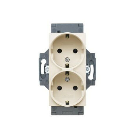 PRISE DOUBLE STD ALLEMAND 2P+T 16A IVOI. GEWISS GW35204Y