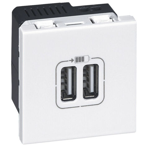 Prise Double Usb 2400 Ma Legrand - Mosaïc - 2 Modules