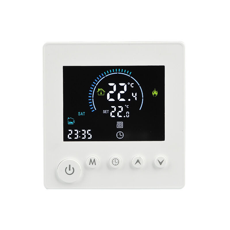 Prise électrique 25A (avec capteur 3 mètres)-Thermostat intelligent programmable AC 90 V-240 V, écran tactile intelligent, écran LCD pour la pièce,