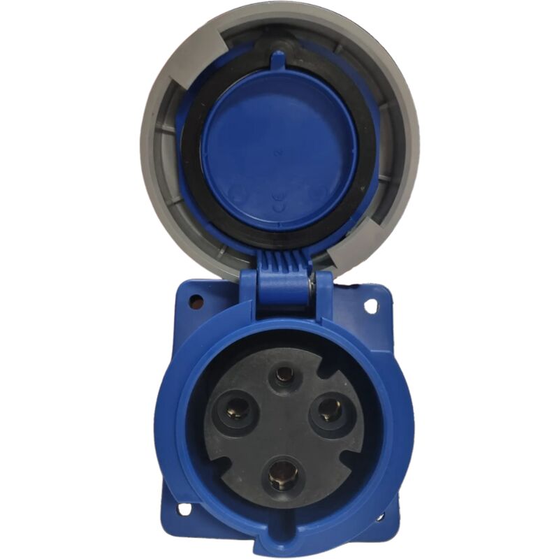 Prise femelle cee 2P+T 63A avec ou sans fil pilote à encastrer sur coffret - avec ou sans contact pilote - Socle encastrable femelle 63A avec contact