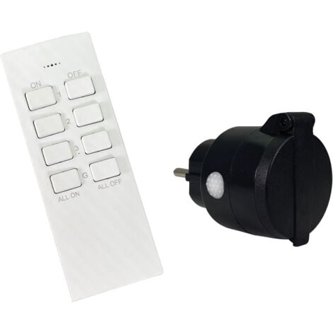 Prise Électrique IP44 avec Télécommande Tibelec - Commande à Distance de Vos Appareils d'Éclairage Extérieurs jusqu'à 100 mètres