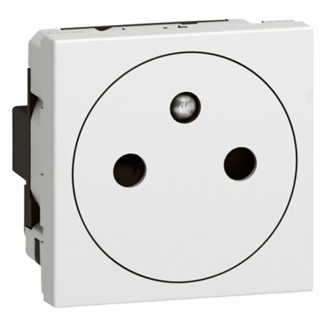 PRISE ÉLECTRIQUE LEGRAND MOSAIC - 2P+T À PUITS AFFLEURANT - 2 MOD - BLANC LEG077132