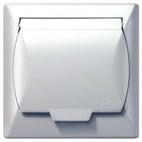 prise électrique Ospel gph-1az/00/w étanche ip44 encastrable