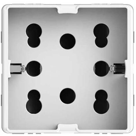 Prise électrique universelle à deux broches et schuko 10/16A 2 modules side 4Box pour Gewiss System 4B.G20.H21