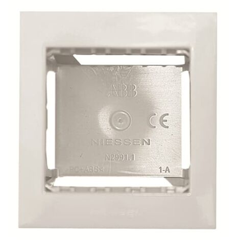 Prise en saillie avec cadre pour 1/2module blanc N2991.1 BL Série Niessen Zenit