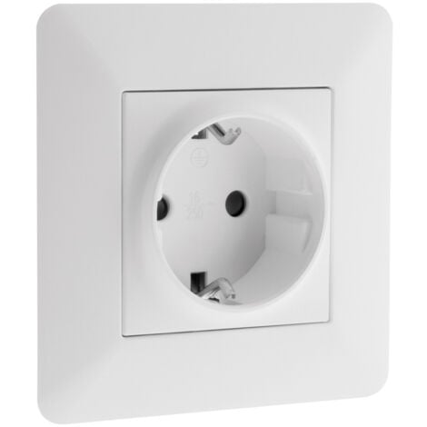 Prise encastrable Schuko 16A - Blanc - Artezo - Zenitech
