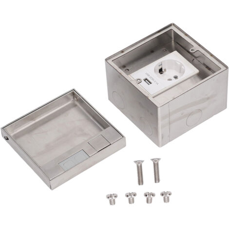 Prise encastrée avec port USB IP40, matériau ignifuge pour usage domestique, 250V compatible prise UE
