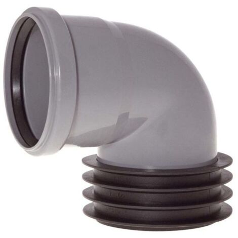 Prise enfichable coudée Airfit 112110WS DN 110 x 110, grise