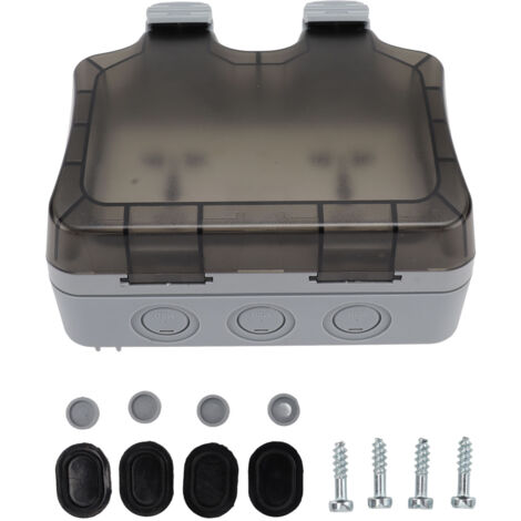 Prise et interrupteur extérieur étanche IP66, protection contre la poussière et les éclaboussures, 13A 250V, pour jardin et terrasse