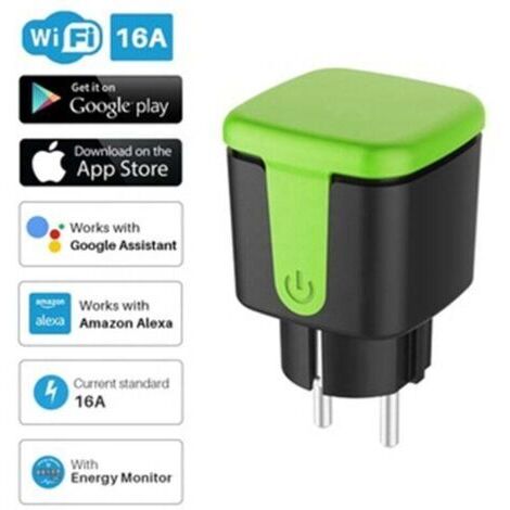 Prise extérieure étanche Vert, minuterie, Smart plug