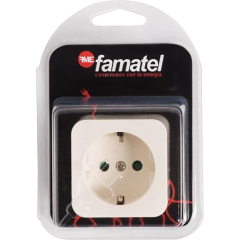 prise famatel 2301.1 porcelaine ip20 16a 250v